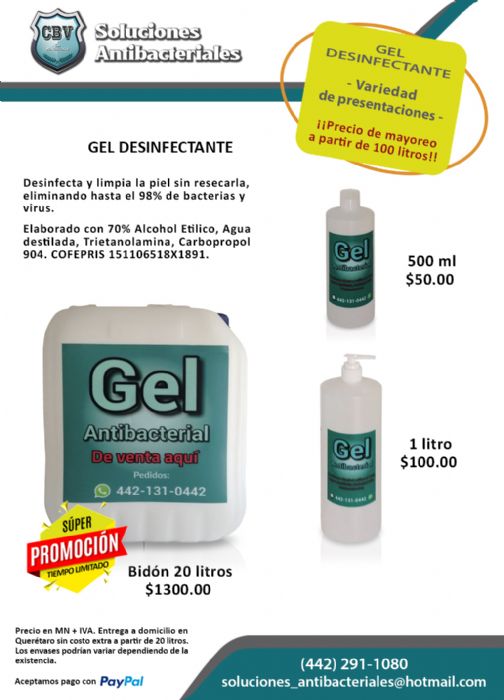 Gel antibacterial